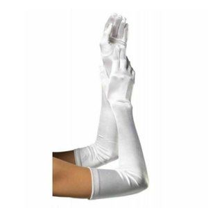 NWT Leg Avenue Extra Long White Satin Gloves